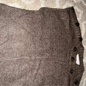 Kenji size S Brown Button-Detail Women's shirt